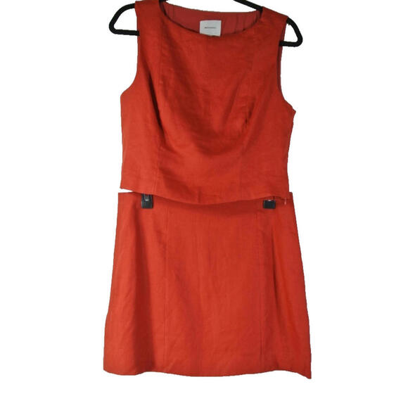 NEW, Reformation Grace Linen Two Piece Set In Sun-dried Tomato Size 8 #P3563 - Picture 3 of 8